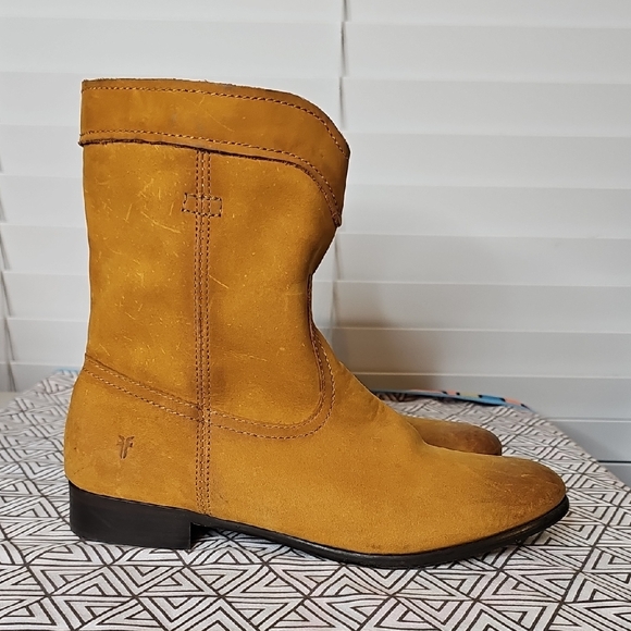 Frye | Shoes | Frye 8 Tan Cognac Cara Roper Leather Boots | Poshmark